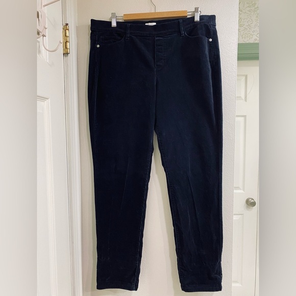 J. Jill Black Straight Leg Corduroy Pull on Pants size Large - Picture 4 of 7